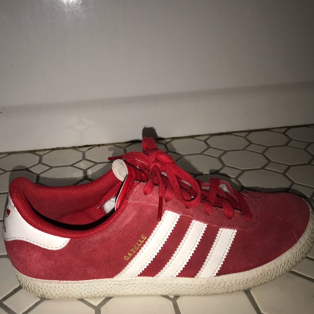 Red suede adidas